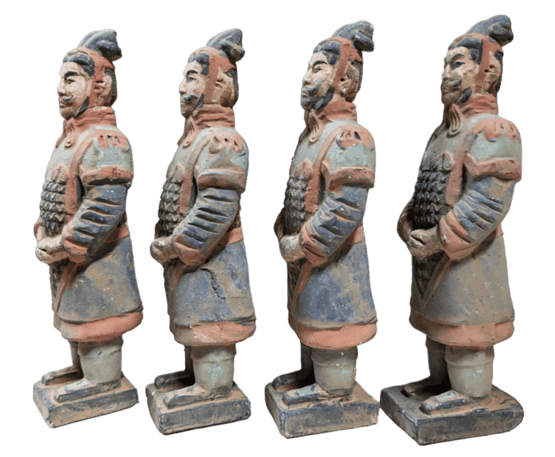 Statua Antica Colorata in Terracotta Generale 16 cm X 4 pz