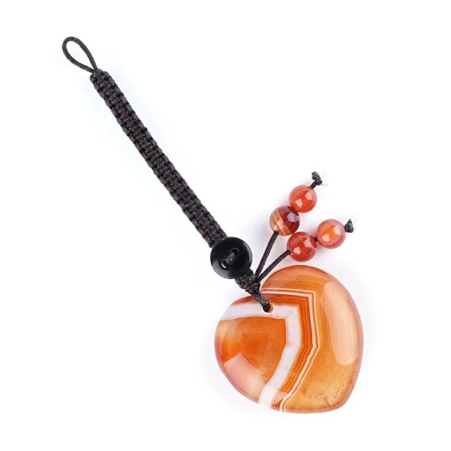 incenso ad Charm per Borsa Cuore Occhio di Tigre in Pietra Naturale