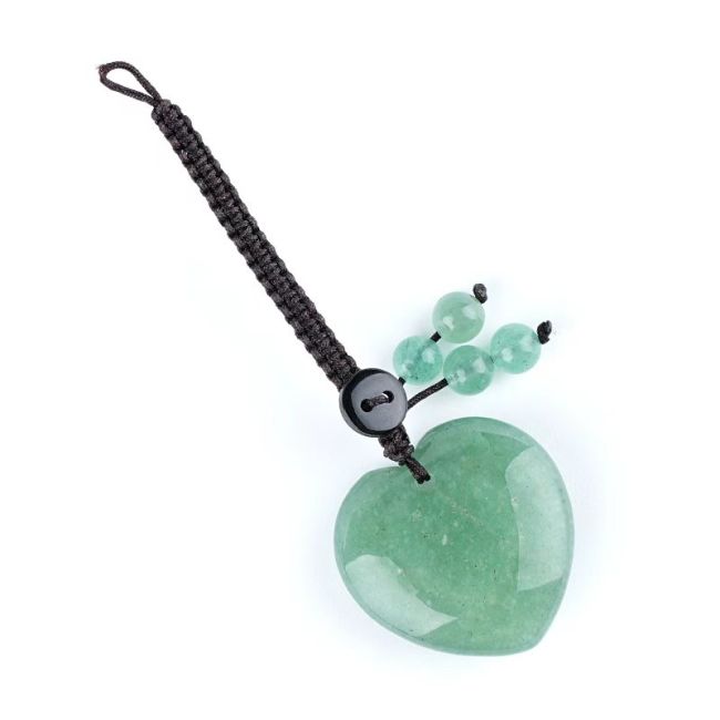 incenso ad Charm per Borsa Cuore Avventurina Verde in Pietra Naturale