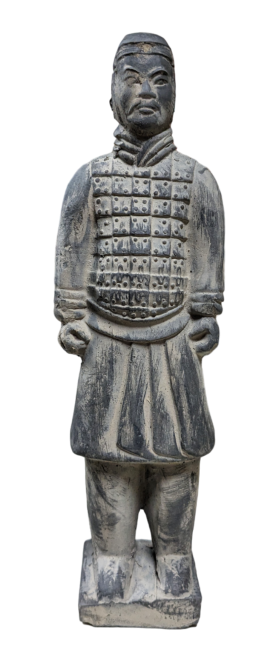 Statua del Cavaliere in Terracotta Nera 22 cm