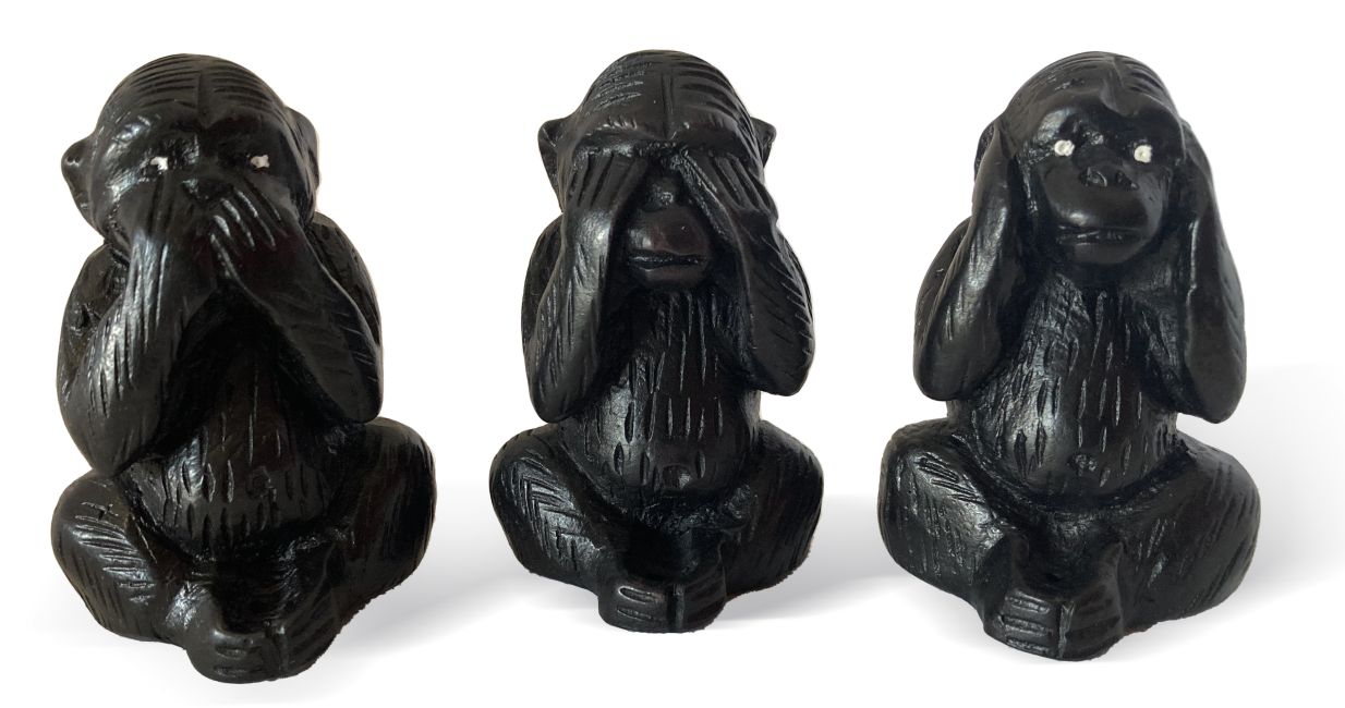 Set di 3 scimmie della saggezza