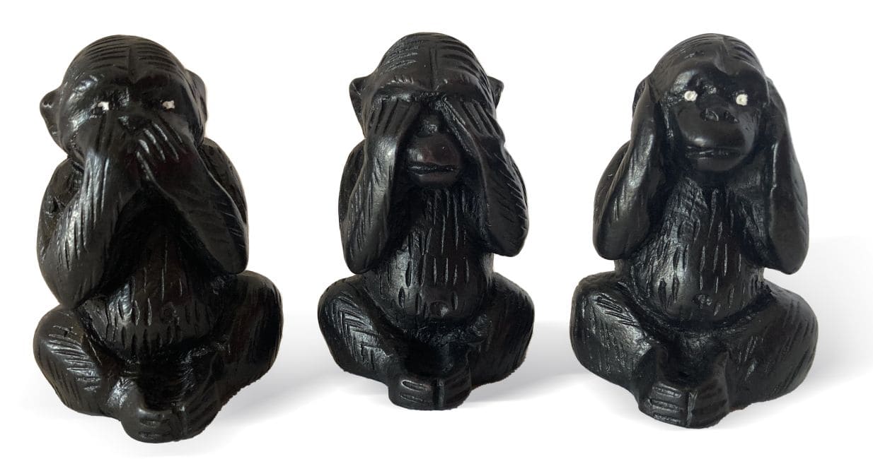 incenso ad Set di 3 scimmie della saggezza