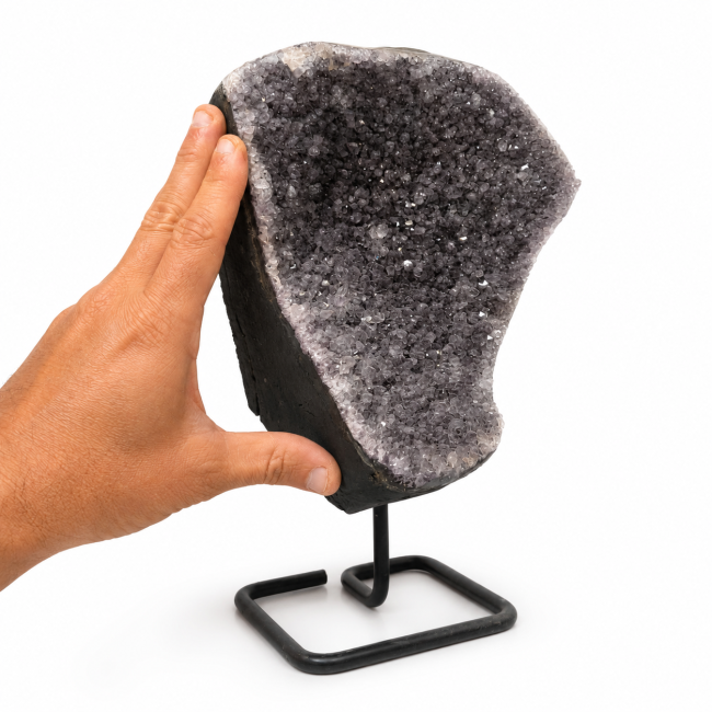 incenso ad Geode di ametista brasiliana A su base, 5,1 kg|it