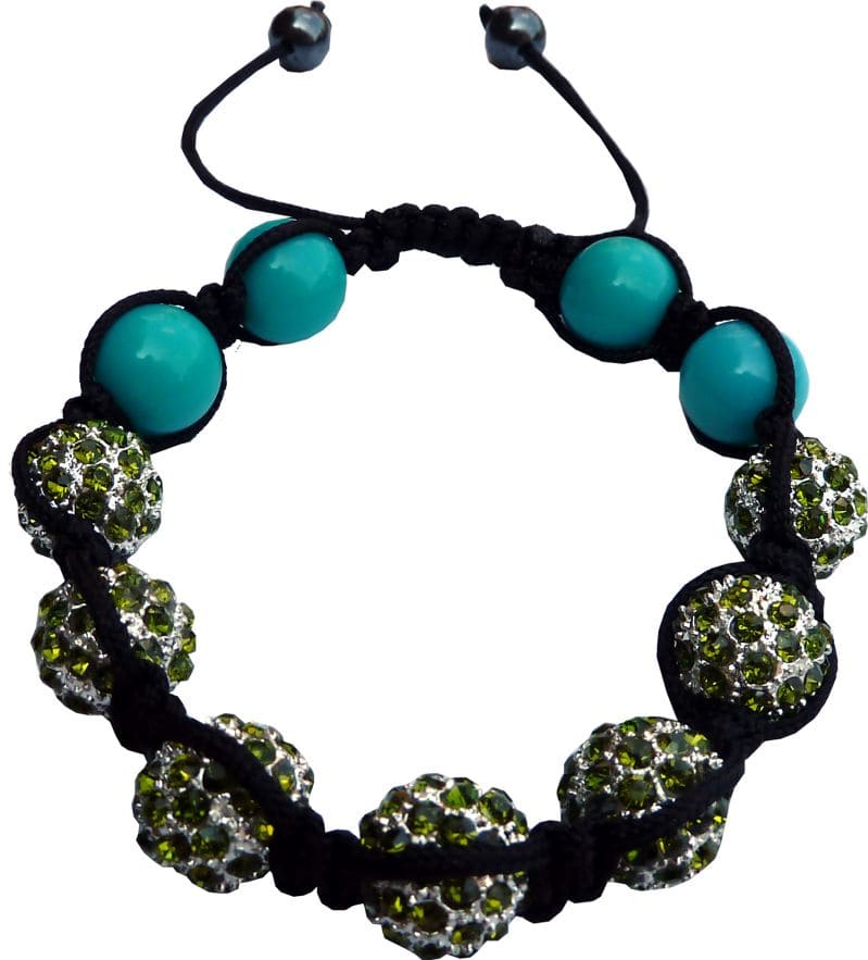 Shamballa 7 pietre di anice verde