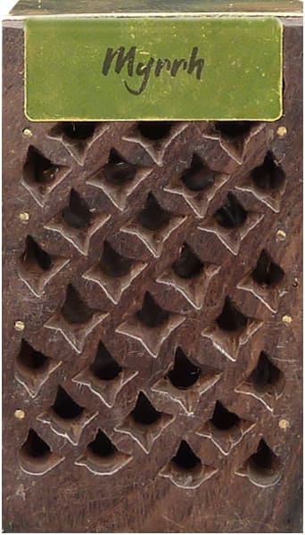 incenso ad Scatola di legno contenente 5g di mirra X3