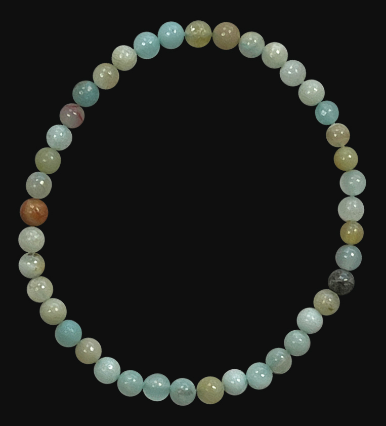 Bracciale Perle multicolori di amazzonite 4mm