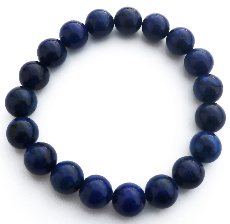 Bracciale Lapis Lazuli perle tinte 6mm