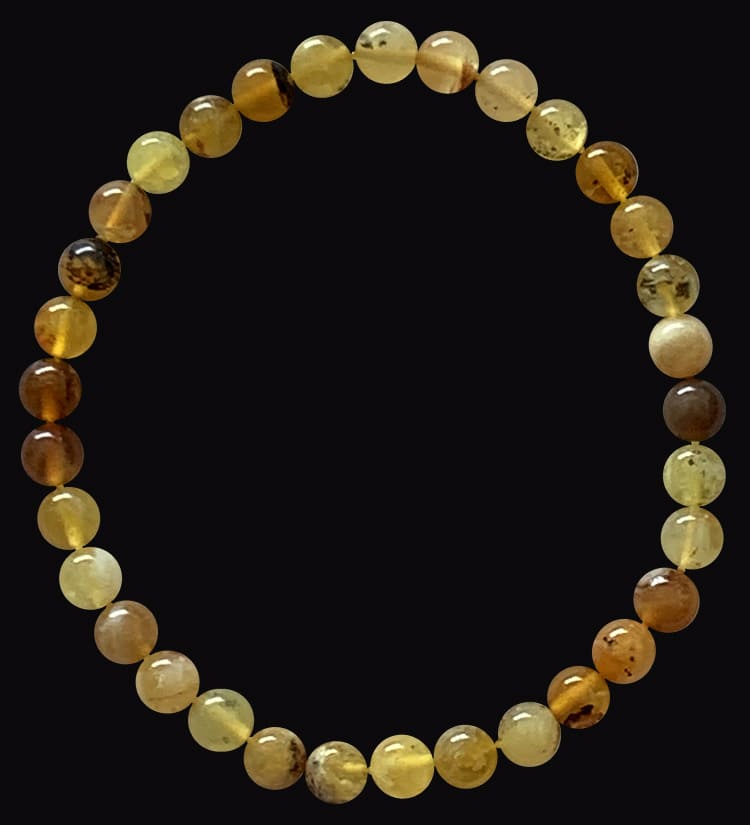 Bracciale con perline di Opale giallo A 6mm