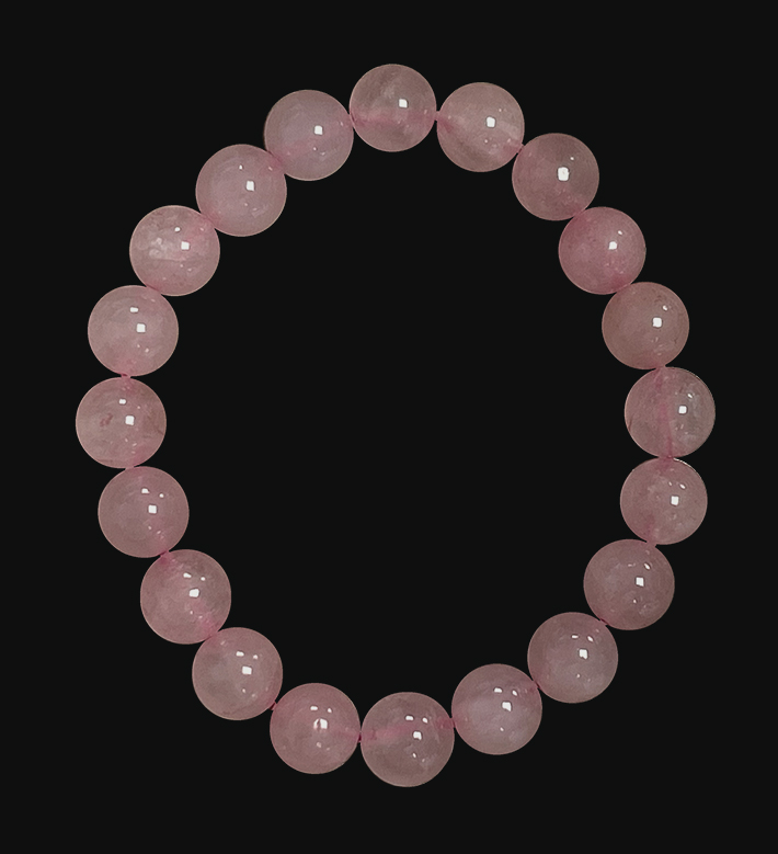 Perle braccialetto di quarzo rosa A 10mm
