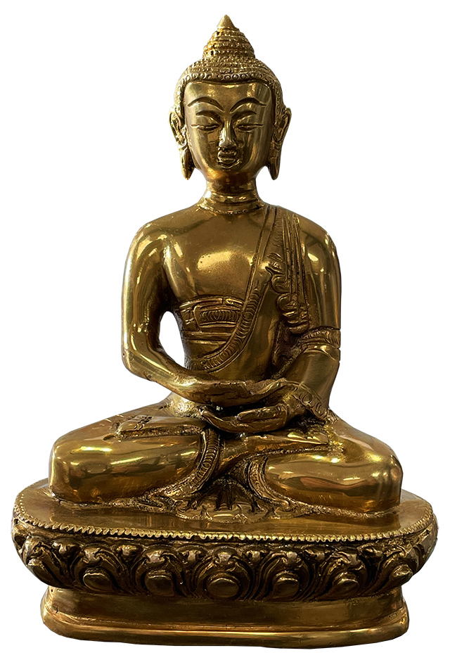 Buddha meditazione in ottone 19cm