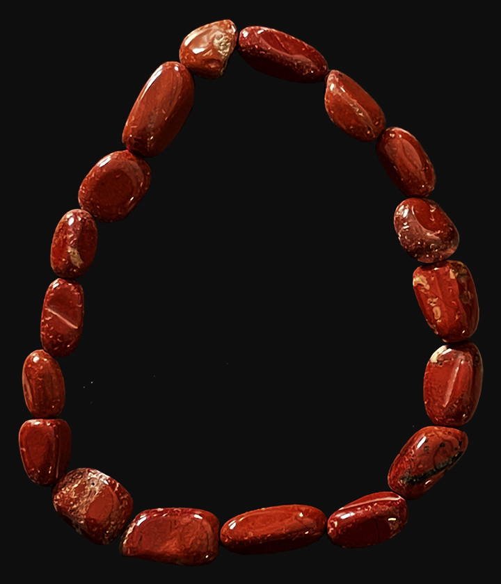 Bracciale di Diaspro Rosso pietre rotolate