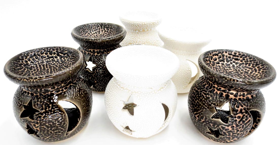 Set di 6 torce rotonde e stelle 8cm