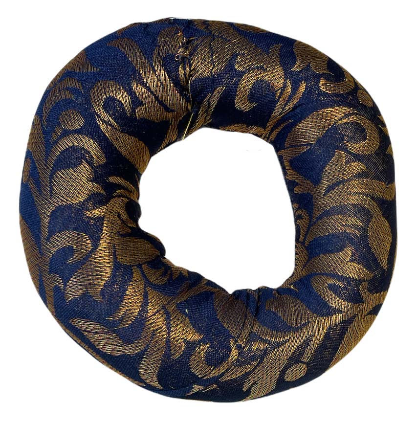 Cuscino rotondo blu per campana tibetana 13 cm