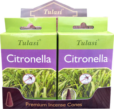 Coni di incenso tulasi sarathi citronella