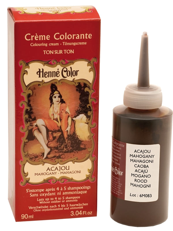 Confezione da 3 creme coloranti hennè mogano 90ml