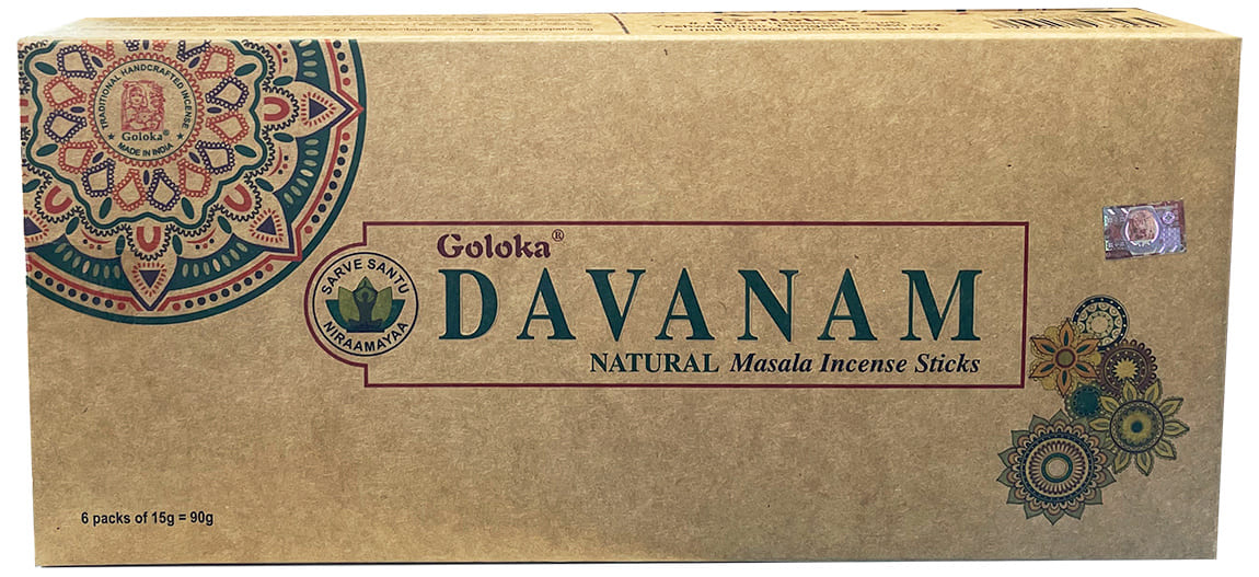 Incenso Goloka Davanam Naturale masala 6x15g