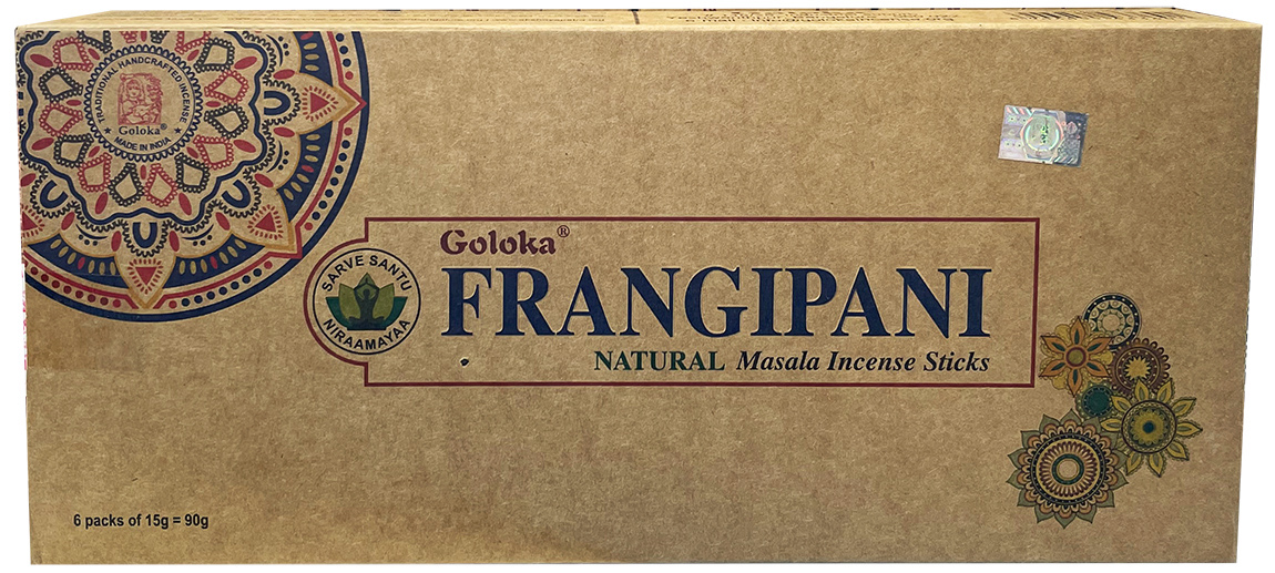 Incenso Goloka Frangipani Naturale masala 6x1