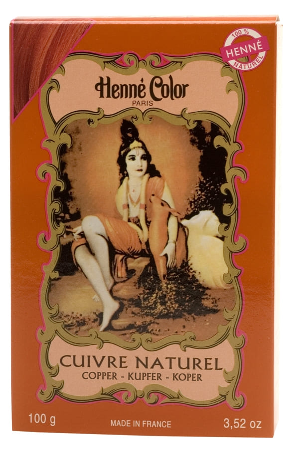 Confezione da 6 colori all'henné colore rame naturale 100g