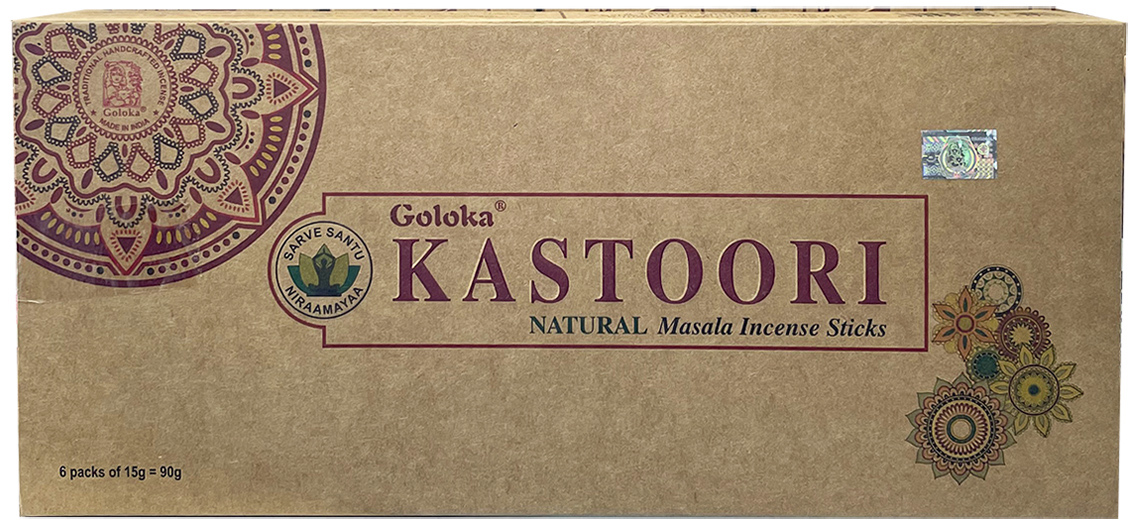 Incenso Goloka Kastoori Muschio Naturale masala 6x15g