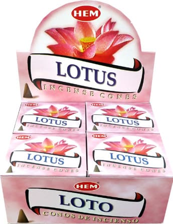 Incenso Hem Lotus in coni