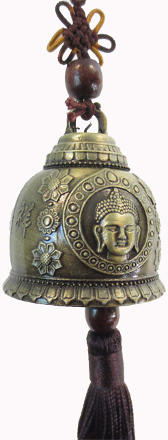 Buona fortuna campana in metallo 28 centimetri di Buddha