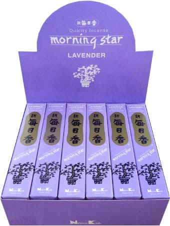 Incenso giapponese morning star lavanda confezione da 50 bastoncini