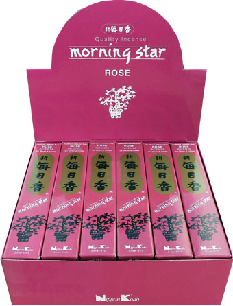 Incenso giapponese morning star rosa confezione da 50 bastoncini