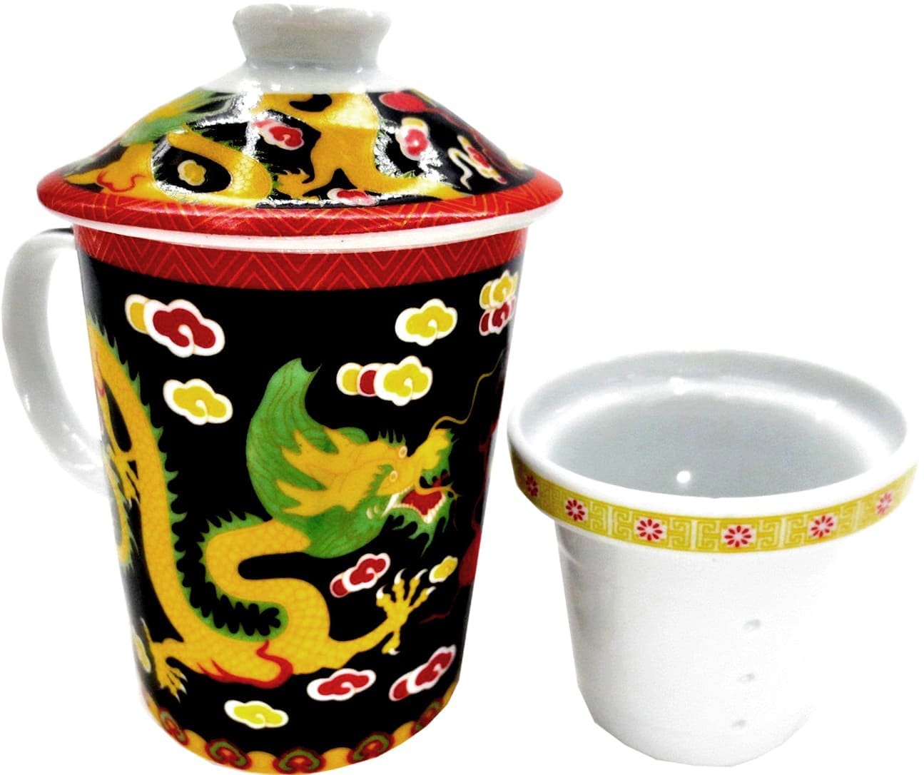Tazza di teiera cinese drago nero