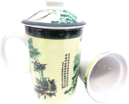 Teiera Mug, bambù porcellana gialla