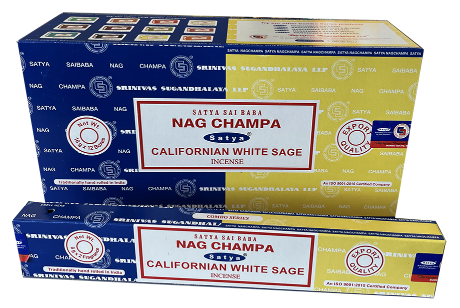 Incenso Satya Nag Champa & Californian White Sage 15g