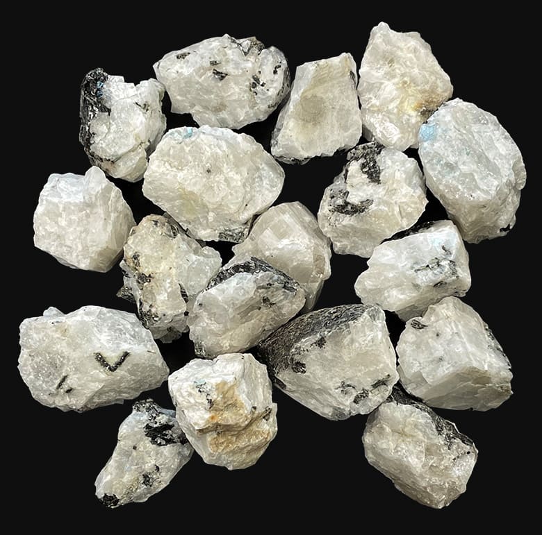 Pietra di luna bianca Peristerite grezza 500g