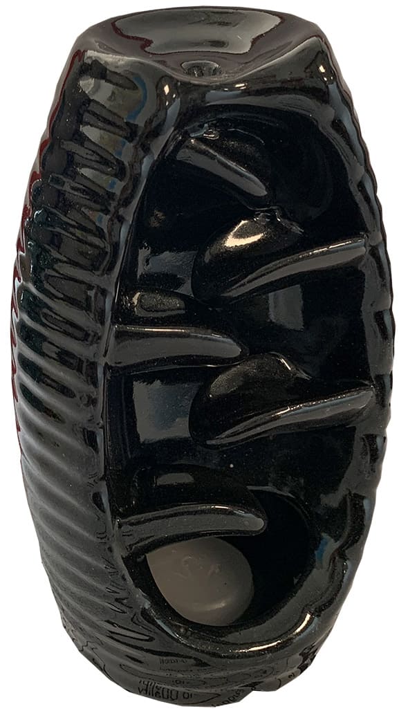 Porta incenso backflow ceramica nera Cascate 13cm
