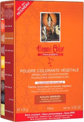 Confezione da 3 polveri coloranti vegetali premium mogano sensuale 100g