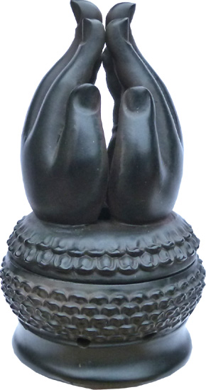 Porta incenso da meditazione nero 15 cm
