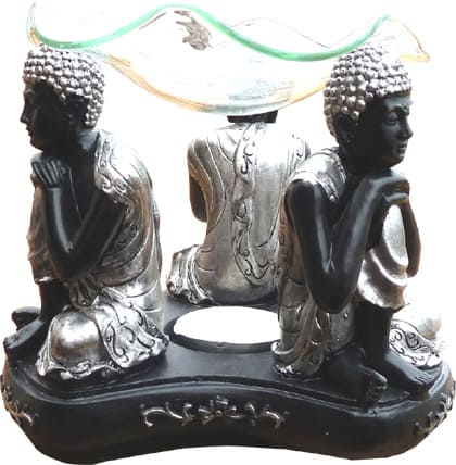 Bruciatore 3 Buddha pensanti neri