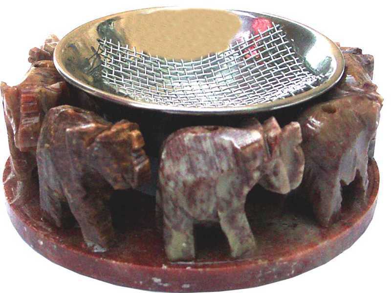 Supporto per bruciatore di incenso 8 elefanti 8 cm