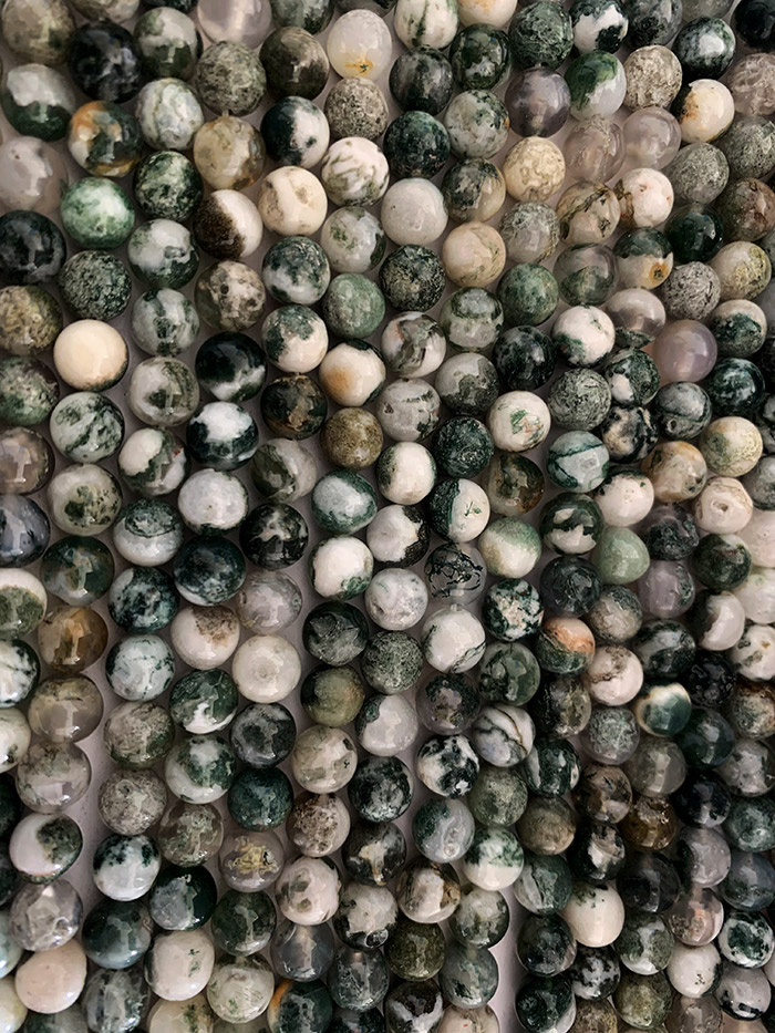 Perline di Agata Albero A da 10mm su filo da 40cm