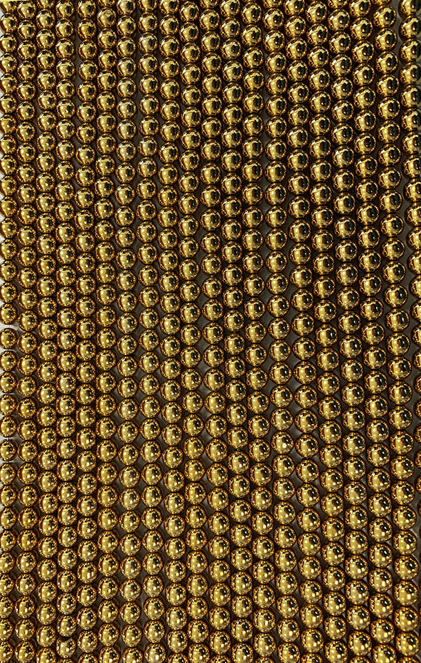 Perle di ematite Gold A da 6mm su filo da 40 cm