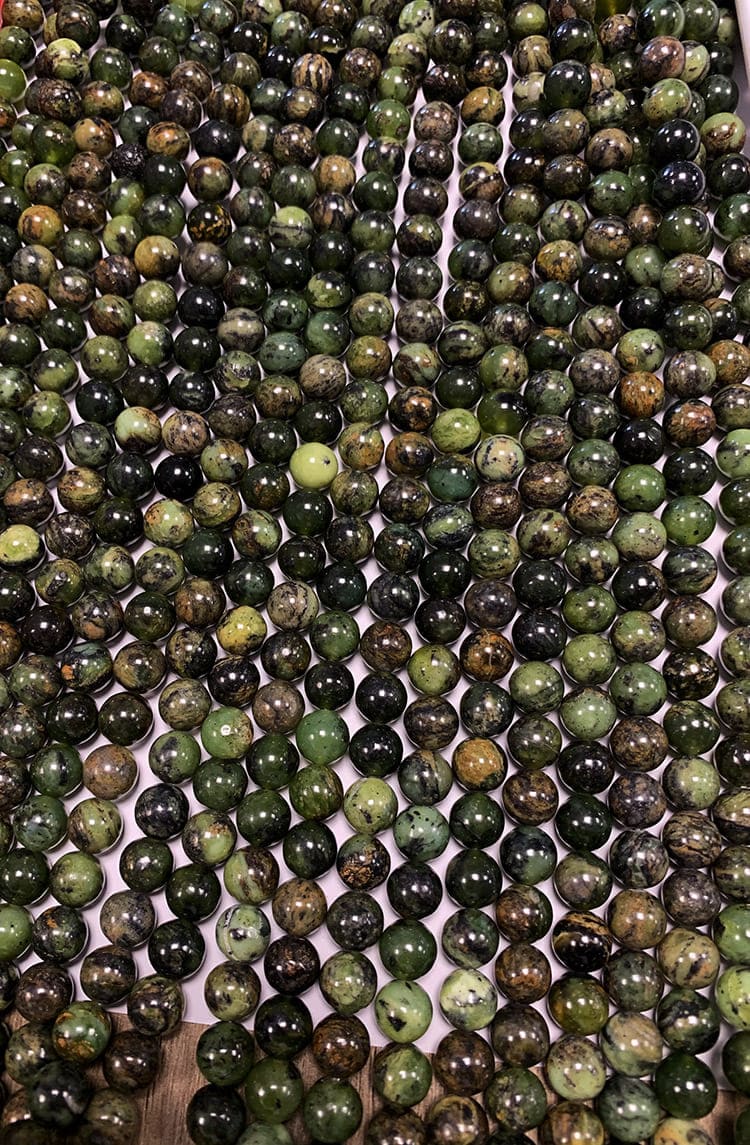 Perline di Giada d'Australia da 6mm su filo da 40cm