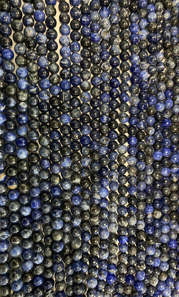 Perline di Sodalite A da 6mm su filo da 40cm