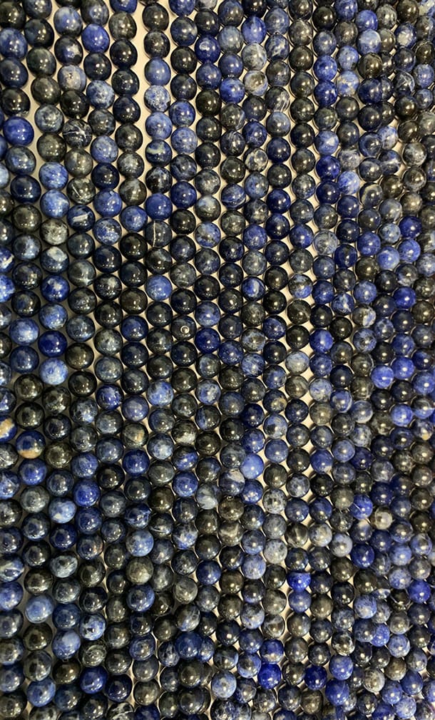 Perline di Sodalite A da 8mm su filo da 40cm