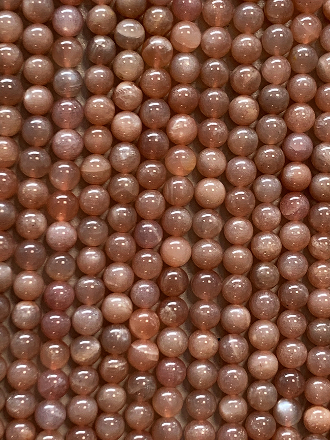 Perline di Pietra di sole AA da 6mm su filo da 40cm