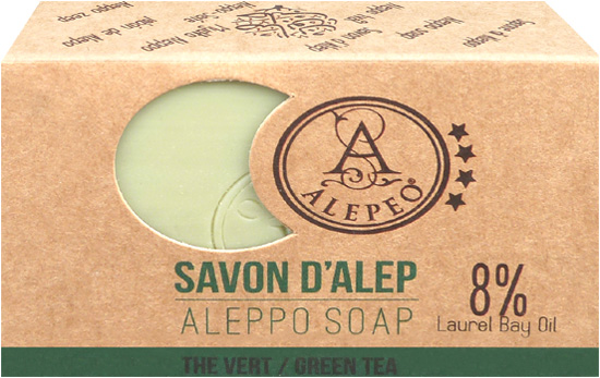 Sapone di Aleppo - Tè verde 8% 100g