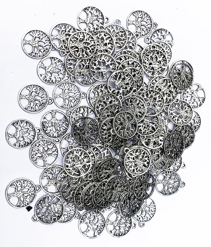 Perline charm’s in metallo Alberi della Vita 17mm x100