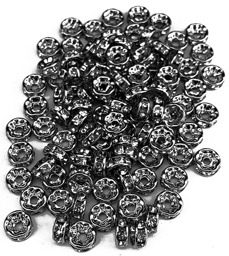 Distanziale strass Cristallo 8mm x100
