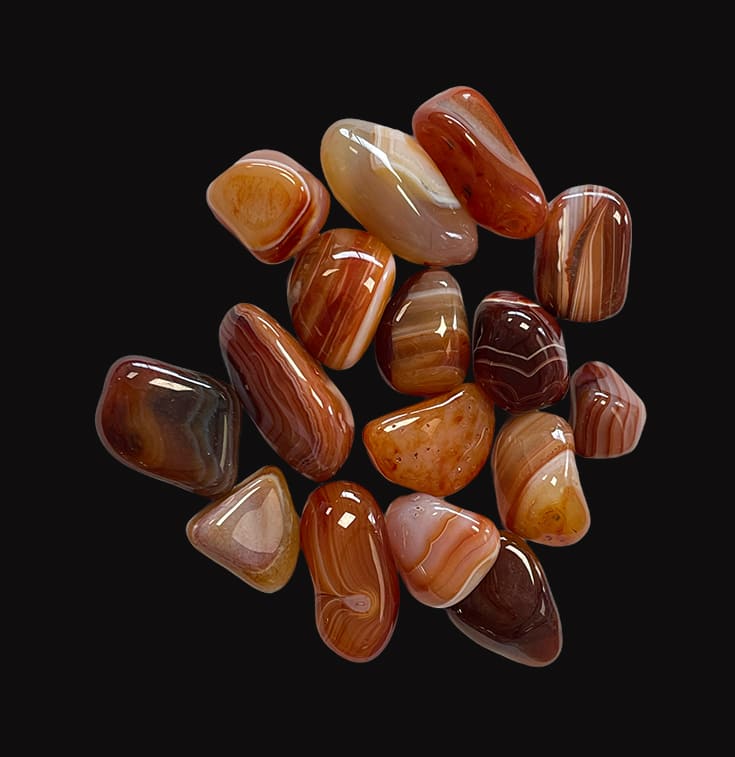 Pietre barilate Agate Rosso A 2-3cm 250g