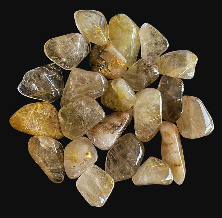 Pietre barilate Rutilo Cristallo di rocca A da 250g