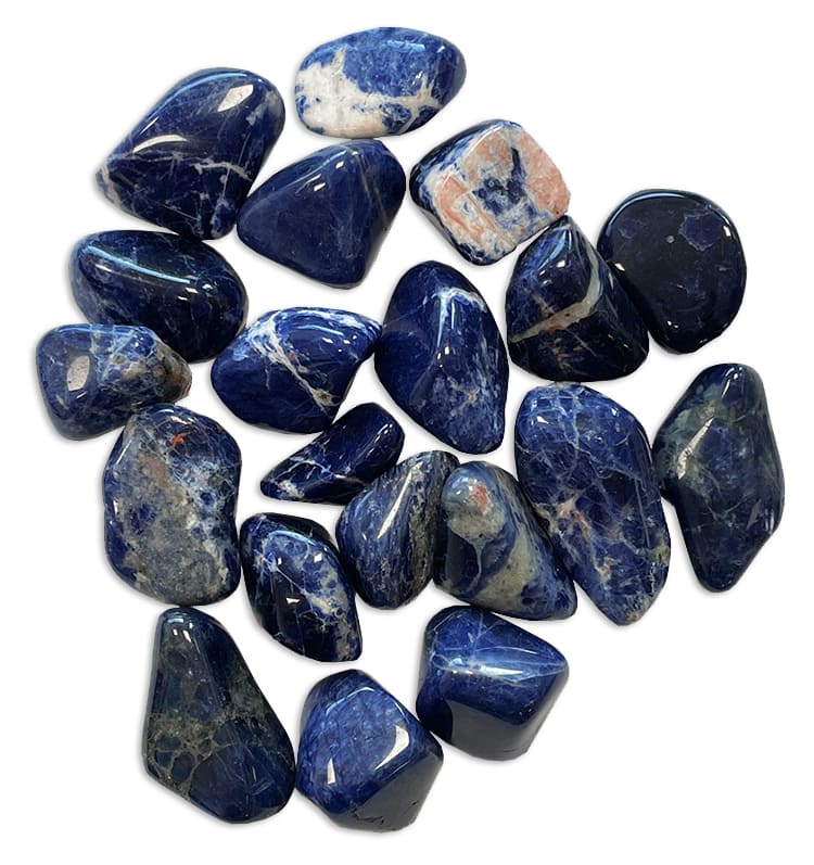 Sodalite Namibia Orange AA pietre burattate 250g