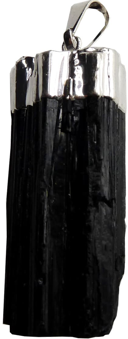 Ciondolo tormalina argentato nero