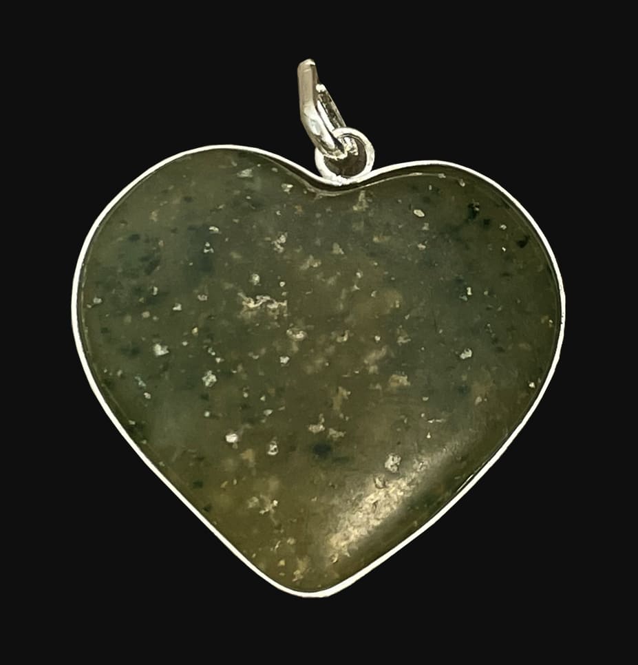 Ciondolo Cuore Aventurine Verde 40mm